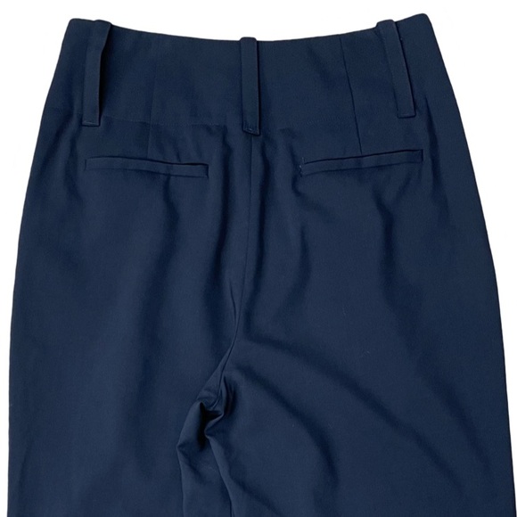 Alice + Olivia Employed Cuffed Wool Pleated Trouser Cropped Quiet Luxury Pants - Picture 6 of 9